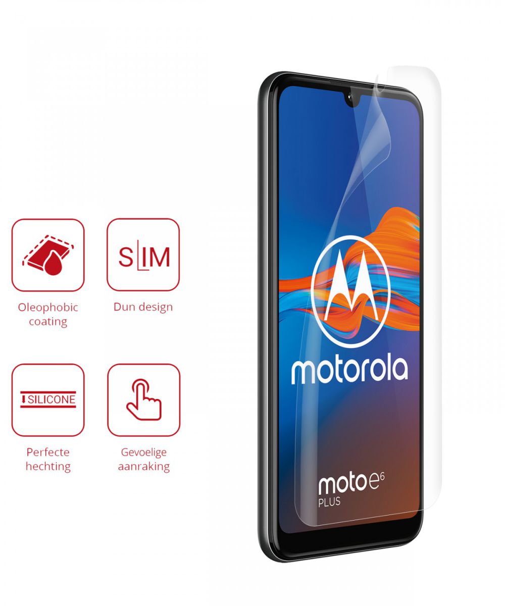 Rosso Motorola Moto E6 Plus Ultra Clear Screen Protector 2-Pack afbeelding 2
