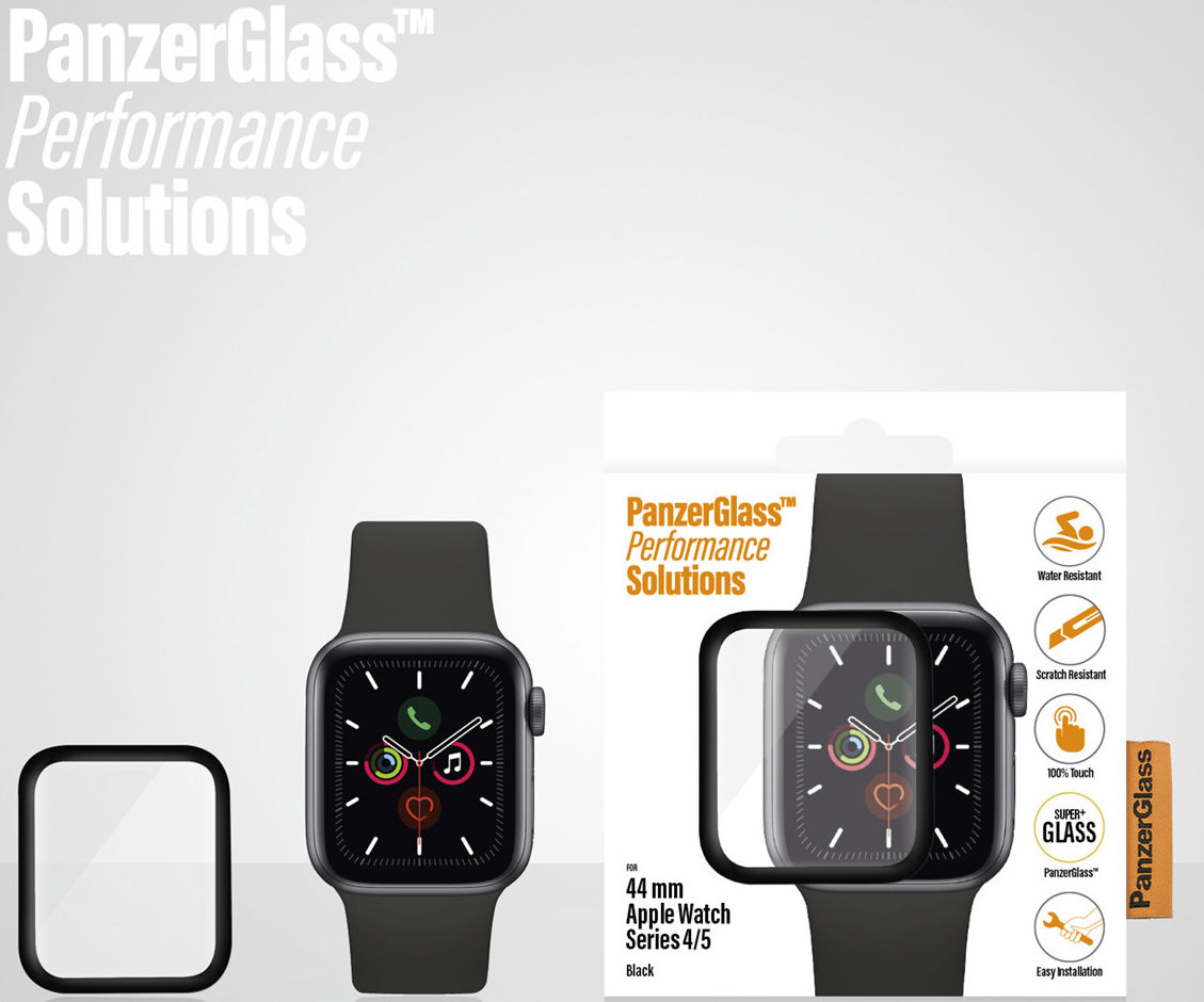 PanzerGlass Apple Watch 4/5/6/SE 44MM Screenprotector Tempered Glass Zwart afbeelding 5