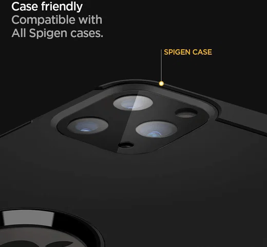 Spigen iPhone 11 Pro (Max) Camera Lens Tempered Glass 2-Pack Zwart afbeelding 4