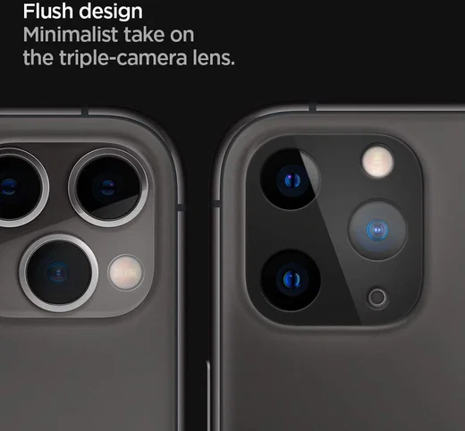 Spigen iPhone 11 Pro (Max) Camera Lens Tempered Glass 2-Pack Zwart afbeelding 5
