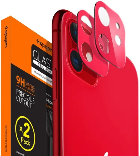 Spigen iPhone 11 Camera Lens Tempered Glass 2-Pack Rood afbeelding 1