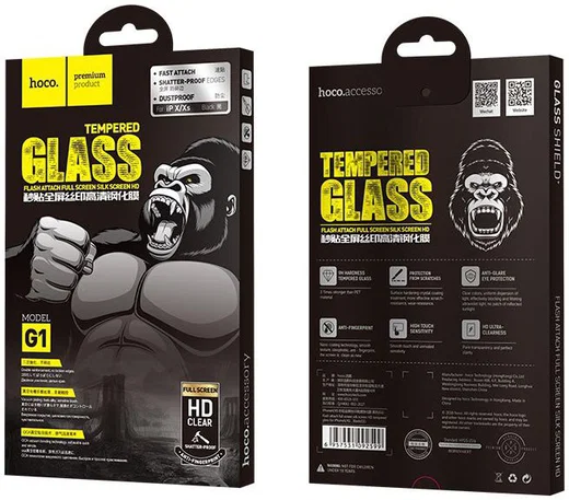 Hoco Flash Attach Series Apple iPhone 11 Pro / XS / X Tempered Glass afbeelding 7