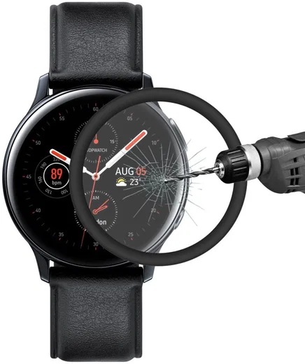 Samsung Galaxy Watch Active 2 44MM 2-in-1 Screenprotector Full Cover afbeelding 3