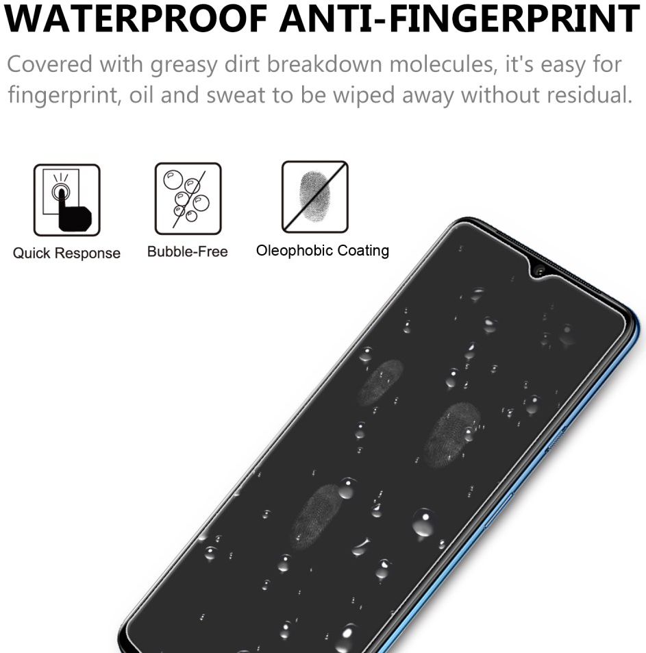 OnePlus 7T 2.5D Tempered Glass Screen Protector afbeelding 4