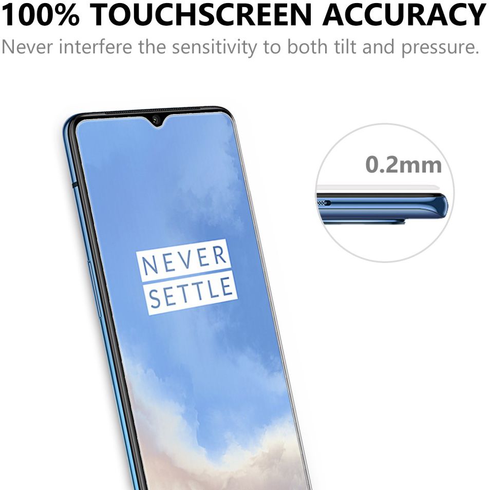 OnePlus 7T 2.5D Tempered Glass Screen Protector afbeelding 6