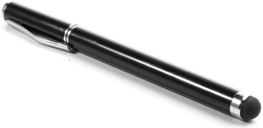 Universele Stylus Pen Met Balpen En Dop Zwart afbeelding 2