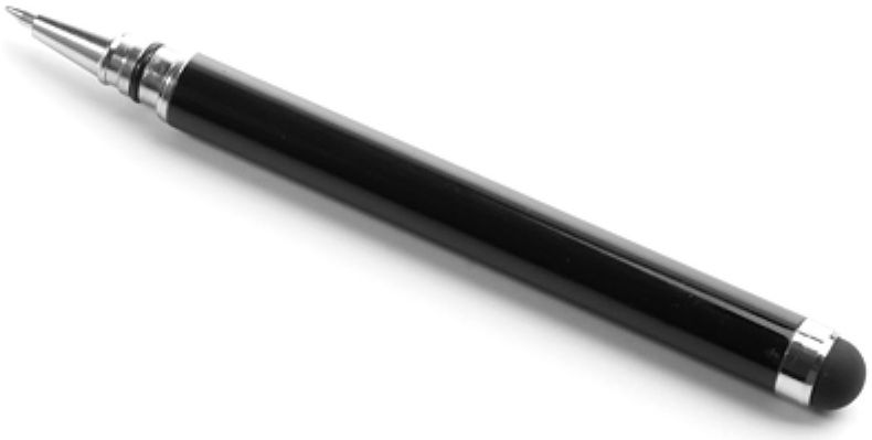 Universele Stylus Pen Met Balpen En Dop Zwart afbeelding 3