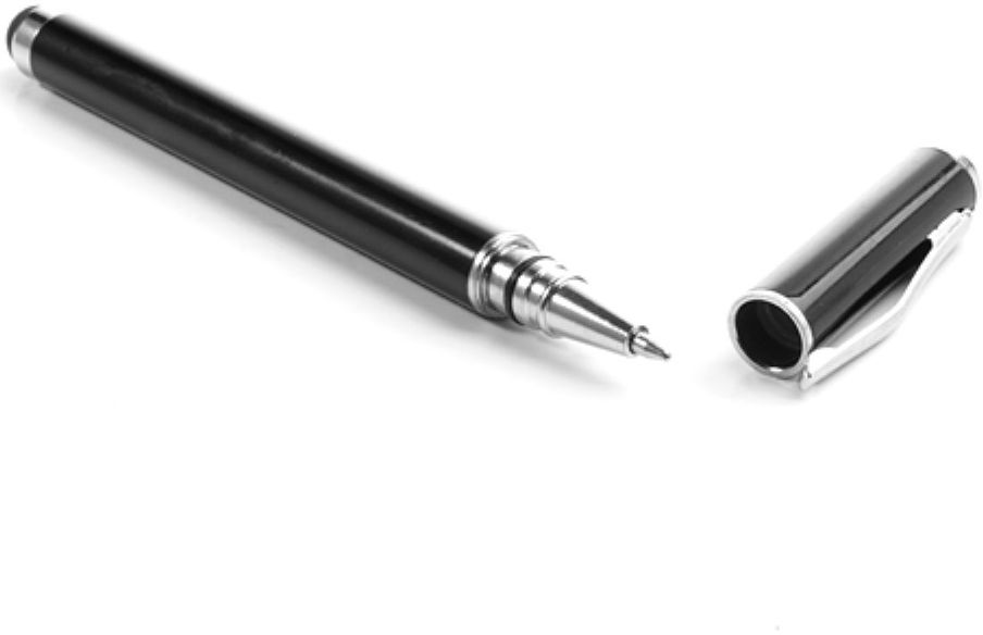 Universele Stylus Pen Met Balpen En Dop Zwart afbeelding 4