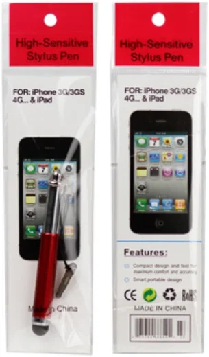 Universele Mini Stylus Pen Met 3.5MM Plug Zwart afbeelding 3