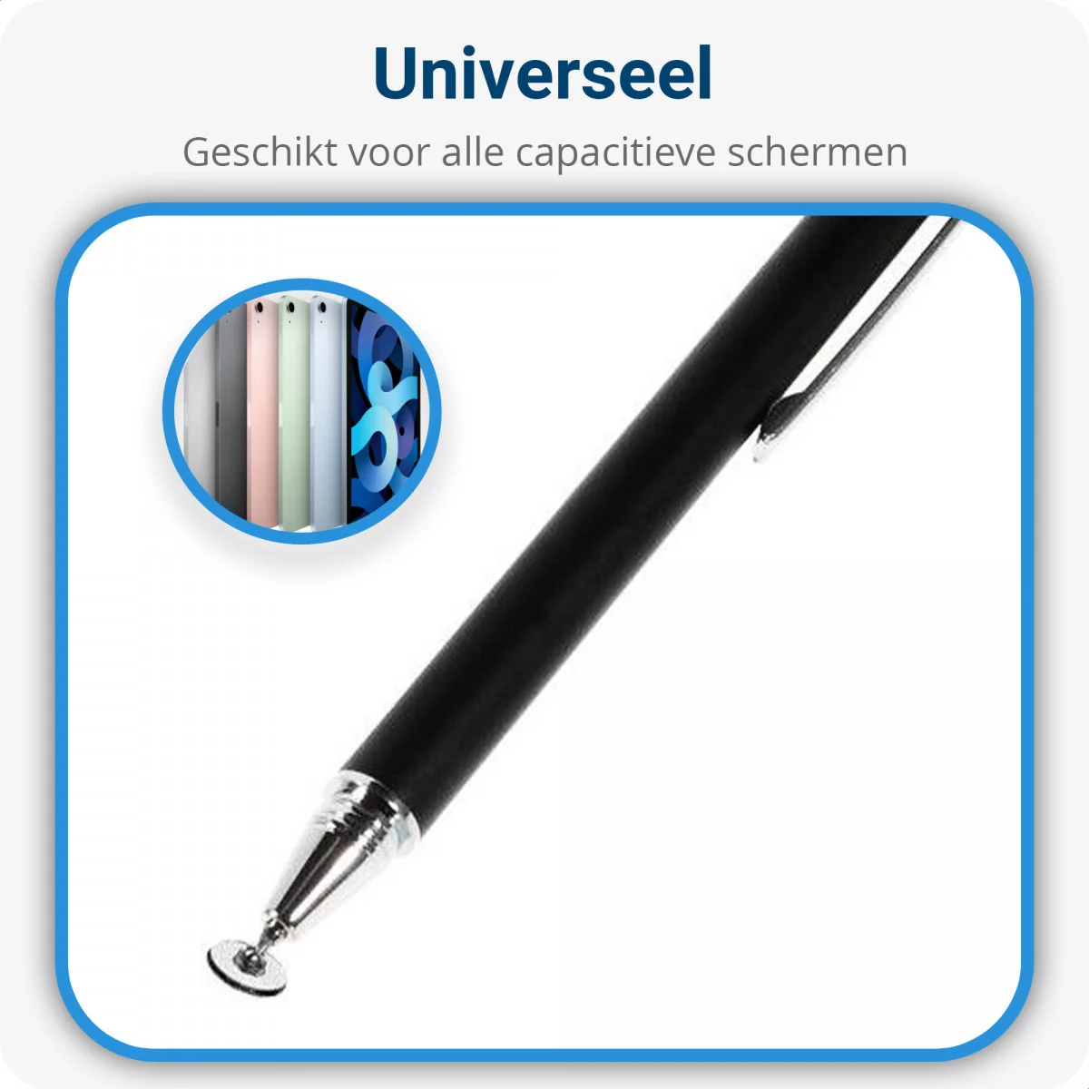 Universele Stylus Pen Met Precision Disc Tip Zwart afbeelding 3