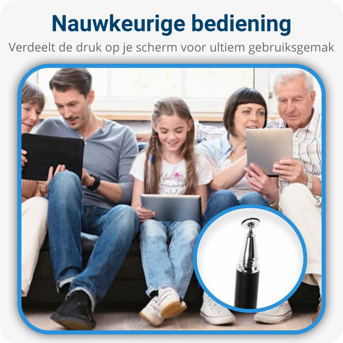 Universele Stylus Pen Met Precision Disc Tip Zwart afbeelding 4