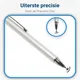 Universele Stylus Pen Met Precision Disc Tip Zilver afbeelding 2