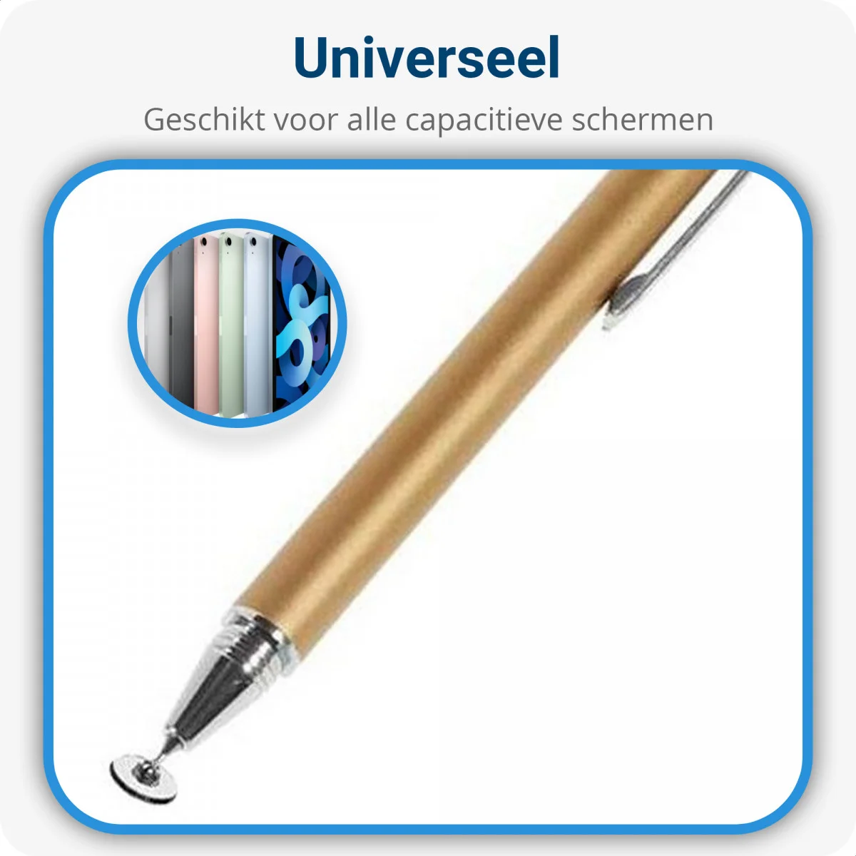 Universele Stylus Pen Met Precision Disc Tip Goud afbeelding 3