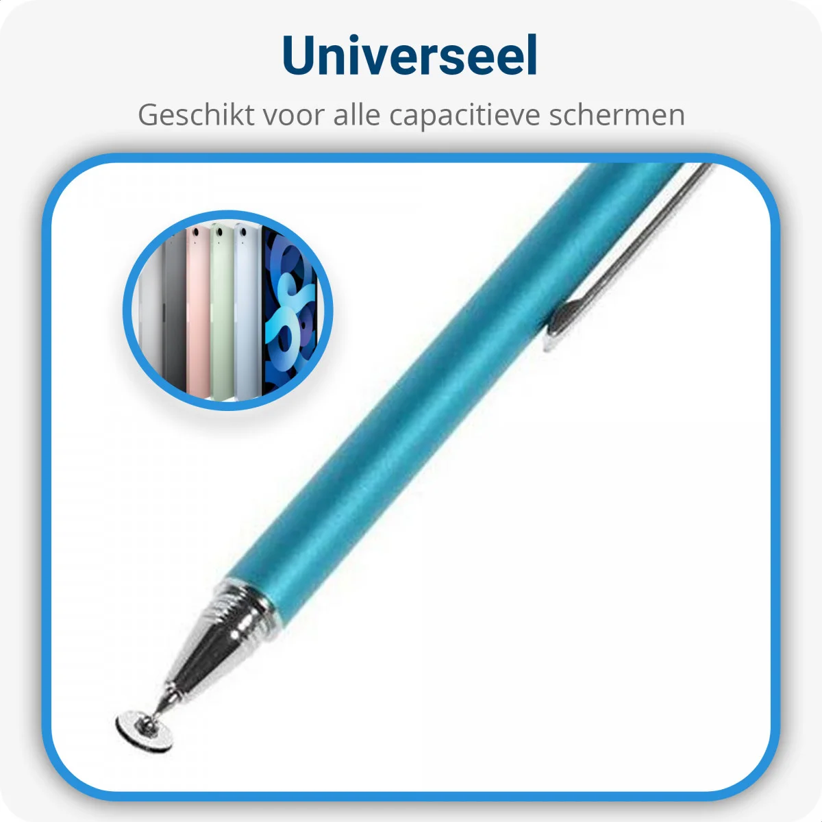 Universele Stylus Pen Met Precision Disc Tip Blauw afbeelding 3