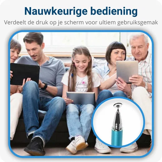 Universele Stylus Pen Met Precision Disc Tip Blauw afbeelding 4