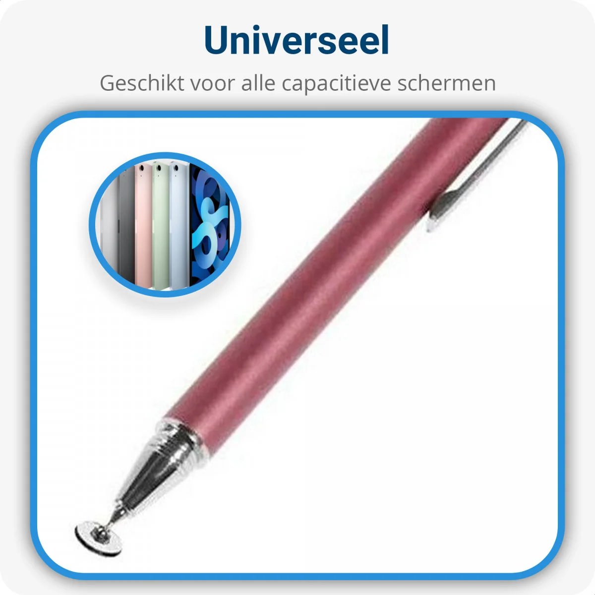 Universele Stylus Pen Met Precision Disc Tip Rood afbeelding 3