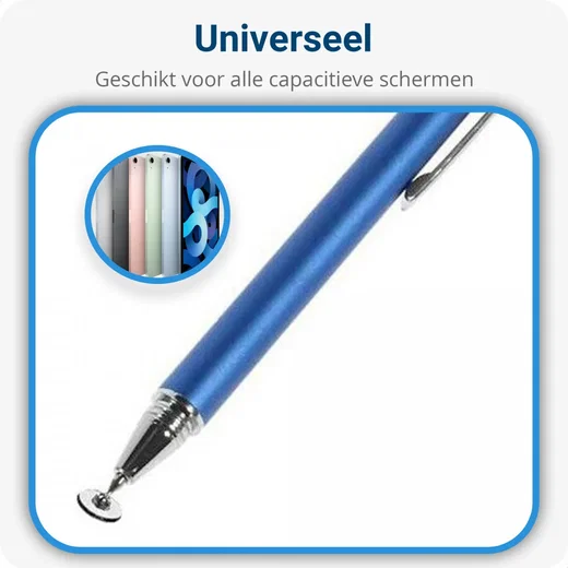 Universele Stylus Pen Met Precision Disc Tip Donker Blauw afbeelding 2