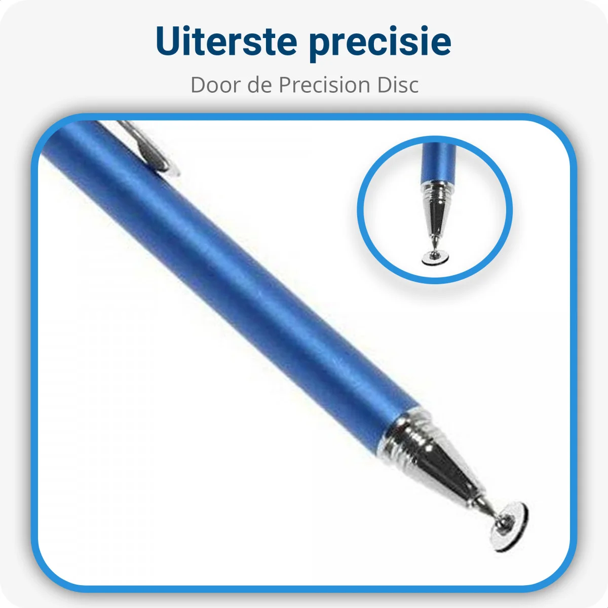 Universele Stylus Pen Met Precision Disc Tip Donker Blauw afbeelding 3