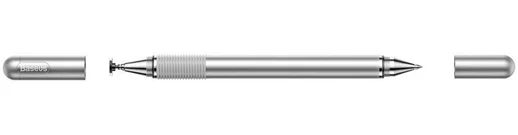 Baseus 2-in-1 Universele Stylus Pen Met Precision Disc Tip Zilver afbeelding 3