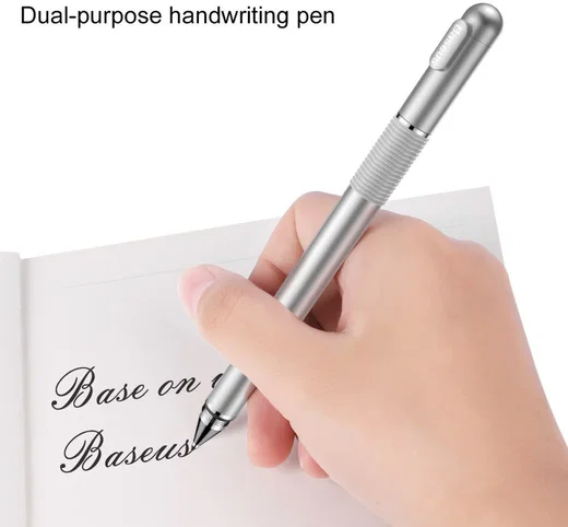 Baseus 2-in-1 Universele Stylus Pen Met Precision Disc Tip Zilver afbeelding 12