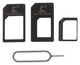 Noosy Simkaart Adapter Vergroter Nano en Micro 3 set afbeelding 1