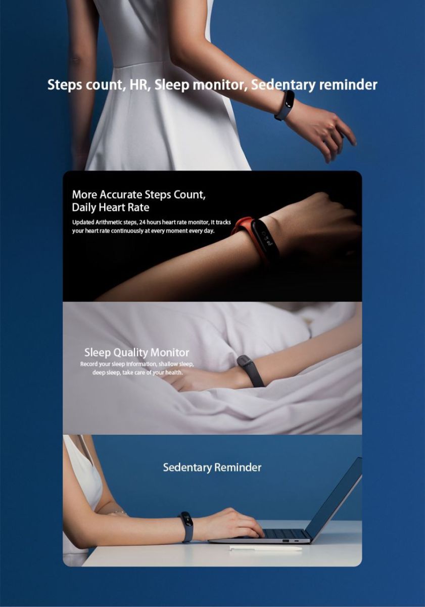 Xiaomi Mi Band 3 OLED Touchscreen Display en Hartslagmeter afbeelding 10