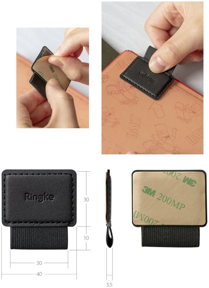 Ringke Klevende Penhouder 5-Pack Zwart afbeelding 14