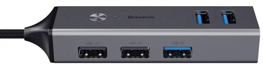 Baseus USB-C naar USB Hub 5 Poorten Grijs afbeelding 10