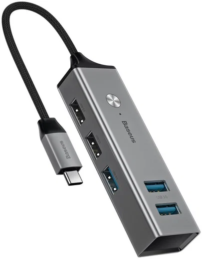 Baseus USB-C naar USB Hub 5 Poorten Grijs afbeelding 8