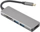 Universele 5-in-1 USB-C Adapter (Micro)SD / USB  HDMI Grijs afbeelding 4