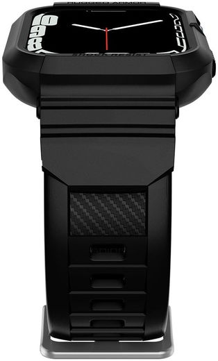 Spigen Rugged Armor Pro - Apple Watch 45MM / 44MM Hoesje en Bandje - Zwart afbeelding 8