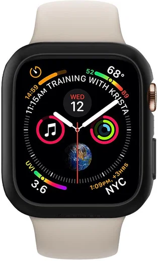 Spigen Thin Fit - Apple Watch 44MM Hoesje - Hard Plastic Bumper - Zwart afbeelding 17