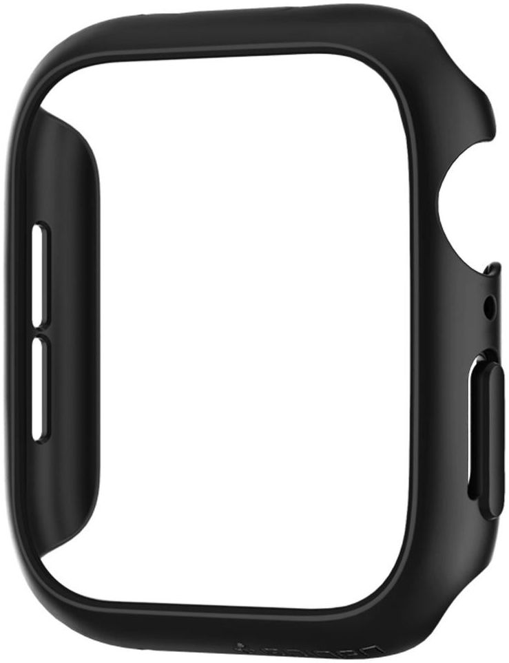 Spigen Thin Fit - Apple Watch 44MM Hoesje - Hard Plastic Bumper - Zwart afbeelding 3