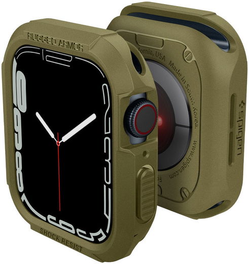 Spigen Rugged Armor Apple Watch 45MM / 44MM Hoesje Full Protect Groen afbeelding 3