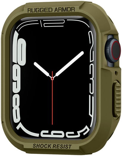 Spigen Rugged Armor Apple Watch 45MM / 44MM Hoesje Full Protect Groen afbeelding 4