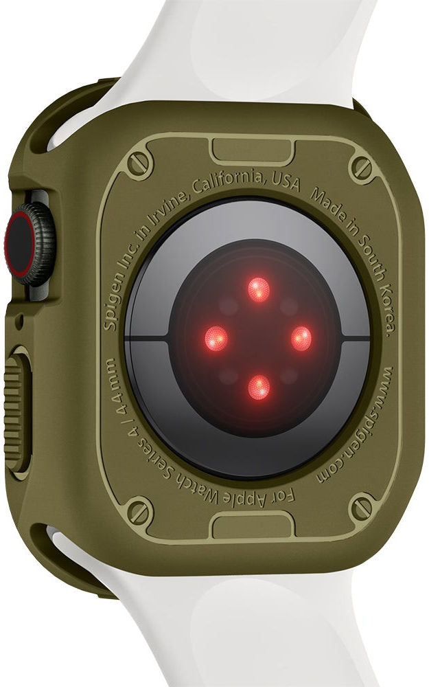 Spigen Rugged Armor Apple Watch 45MM / 44MM Hoesje Full Protect Groen afbeelding 6