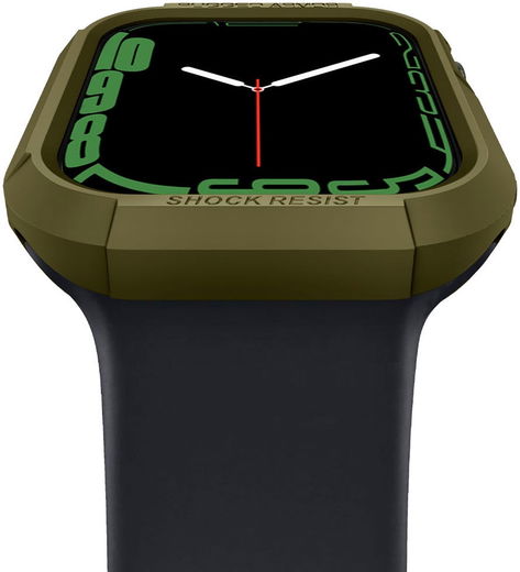 Spigen Rugged Armor Apple Watch 45MM / 44MM Hoesje Full Protect Groen afbeelding 7
