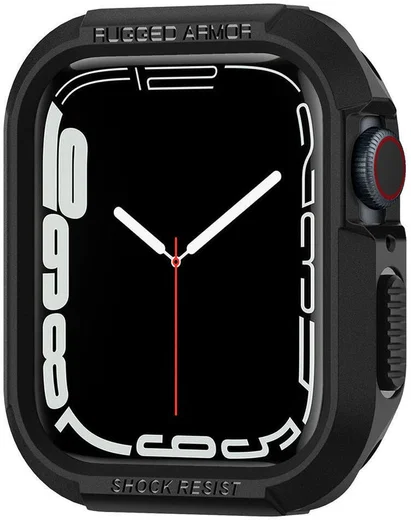 Spigen Rugged Armor - Apple Watch 45MM / 44MM Hoesje - Full Protect - Zwart afbeelding 10