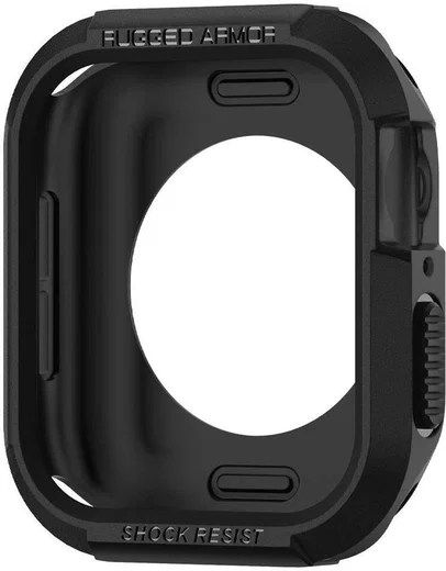 Spigen Rugged Armor - Apple Watch 45MM / 44MM Hoesje - Full Protect - Zwart afbeelding 11