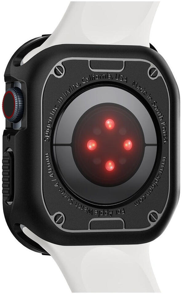 Spigen Rugged Armor - Apple Watch 45MM / 44MM Hoesje - Full Protect - Zwart afbeelding 12