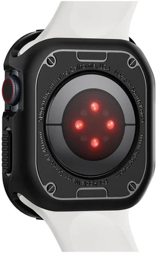 Spigen Rugged Armor - Apple Watch 45MM / 44MM Hoesje - Full Protect - Zwart afbeelding 12