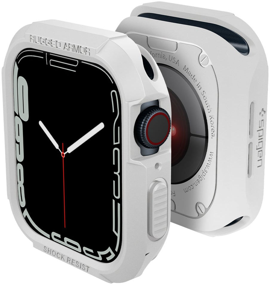 Spigen Rugged Armor Apple Watch 45MM / 44MM Hoesje Full Protect Wit afbeelding 3