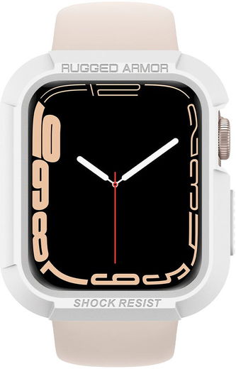 Spigen Rugged Armor Apple Watch 45MM / 44MM Hoesje Full Protect Wit afbeelding 7