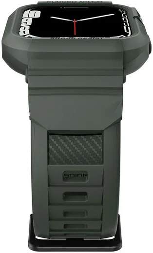 Spigen Rugged Armor Pro - Apple Watch 45MM / 44MM Hoesje en Bandje - Groen afbeelding 8