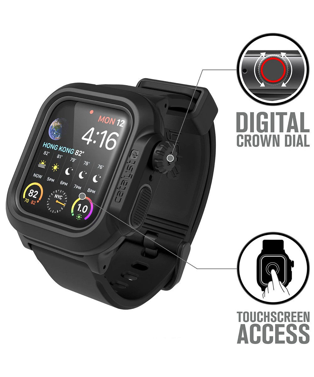 Catalyst Full Protect - Waterdicht Apple Watch 44MM Hoesje - Zwart afbeelding 11