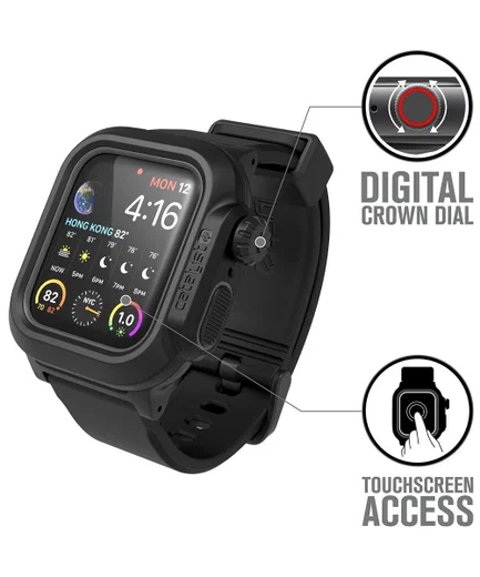 Catalyst Full Protect - Waterdicht Apple Watch 44MM Hoesje - Zwart afbeelding 11