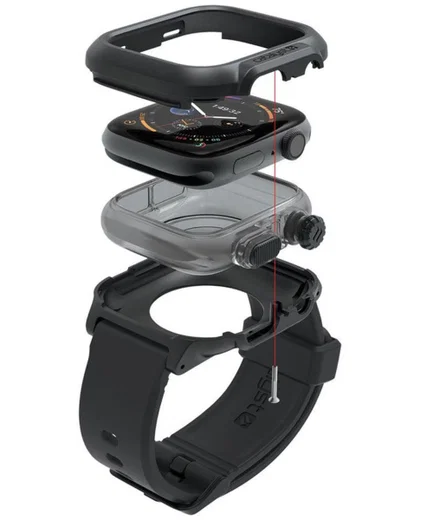 Catalyst Full Protect - Waterdicht Apple Watch 44MM Hoesje - Zwart afbeelding 2