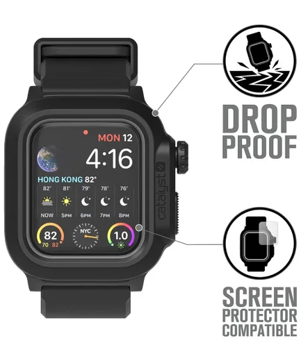 Catalyst Full Protect - Waterdicht Apple Watch 44MM Hoesje - Zwart afbeelding 9