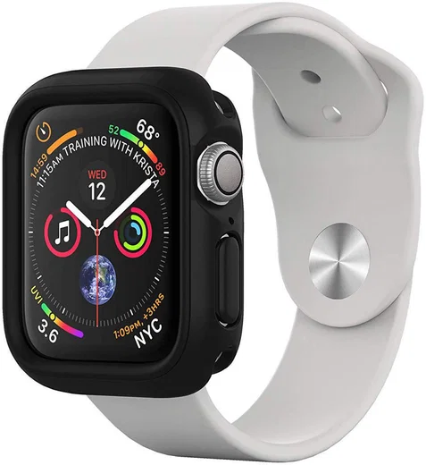 RhinoShield CrashGuard NX - Apple Watch 44MM Hoesje - Bumper - Zwart afbeelding 1