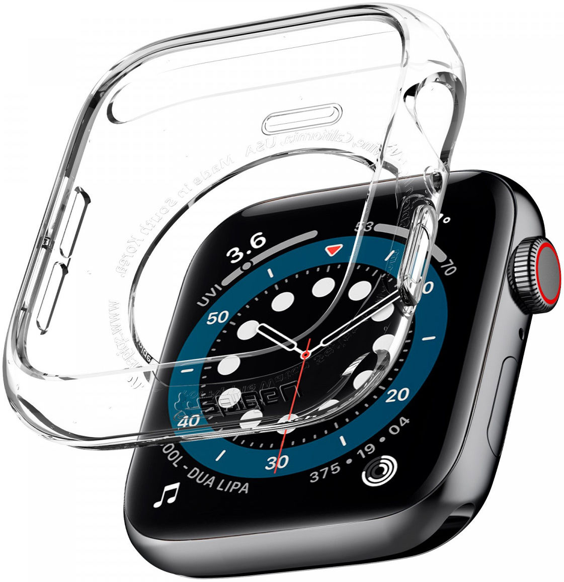 Spigen Liquid Crystal Apple Watch 44MM Hoesje Transparant afbeelding 3